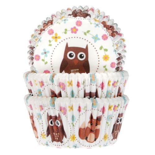 House of Marie Muffinform Baking Cups Owl & Fox pk/50